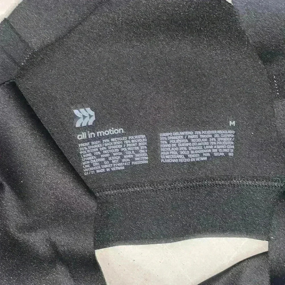 All In Motion Women's Black Padded Racerback Sleeveless Sports Bra Size M - Picture 6 of 7